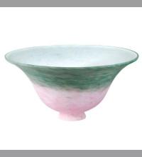 Meyda White 11205 - 10"W PINK/GREEN PATE-DE-VERRE BELL SHADE