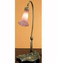 Meyda White 12615 - 16" High Lavender Pond Lily Mini Lamp