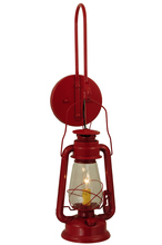 Meyda White 139699 - 7"W Miners Lantern Red Wall Sconce