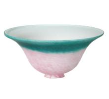 Meyda White 14632 - 10"W PINK/TEAL PATE-DE-VERRE BELL SHADE