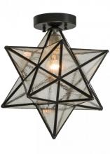 Meyda White 150958 - 12"W Moravian Star Clear Seedy Flushmount