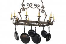 Meyda White 153216 - 48"L Tourelle 10 LT W/Downlights Pot Rack