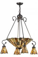 Meyda White 156009 - 30"W Delta Jadestone 5 LT Chandelier