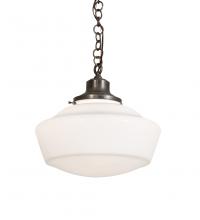 Meyda White 158020 - 16" Wide Revival Schoolhouse Pendant