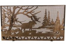 Meyda White 160770 - 63"W X 35"H Moose Creek Fireplace Screen