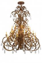 Meyda White 168059 - 60" Wide Serratina 32 Light Chandelier