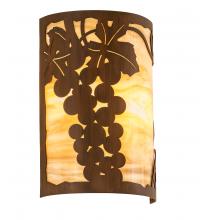 Meyda White 213910 - 8" Wide Grape Ivy Wall Sconce