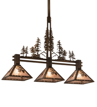 Meyda White 214364 - 45" Long Tall Pines 3 Light Island Pendant