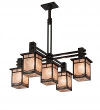 Meyda White 222753 - 36" Wide Roylance 5 Light Chandelier