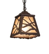 Meyda White 237100 - 6" Square Spruce Pine Mini Pendant