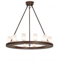 Meyda White 247663 - 36" Wide Loxley 12 Light Chandelier