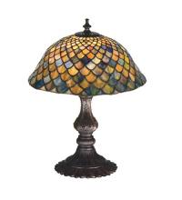 Meyda White 27170 - 15"H Tiffany Fishscale Accent Lamp