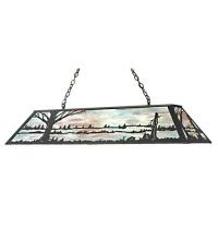 Meyda White 30639 - 48" Long Quiet Pond Oblong Pendant