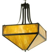 Meyda White 50742 - 20" Square Teague Mission Inverted Pendant