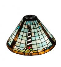 Meyda White 69252 - 14"W LIGHTHOUSE CONE SHADE